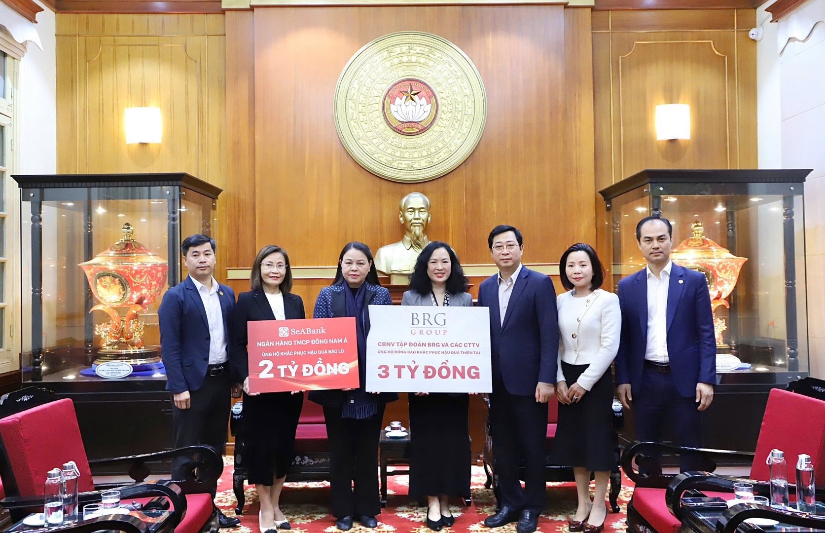 Tập đo&agrave;n BRG v&agrave; c&aacute;c đơn vị trong hệ sinh th&aacute;i ủng hộ 5 tỷ đồng hỗ trợ c&aacute;c địa phương khắc phục hậu quả b&atilde;o Yagi.