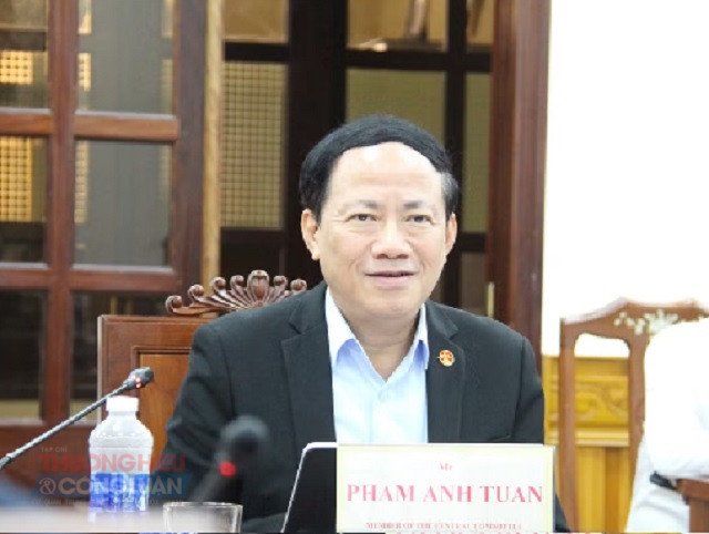 &Ocirc;ng Phạm Anh Tuấn ph&aacute;t biểu &yacute; kiến chỉ đạo. Ảnh: K-L