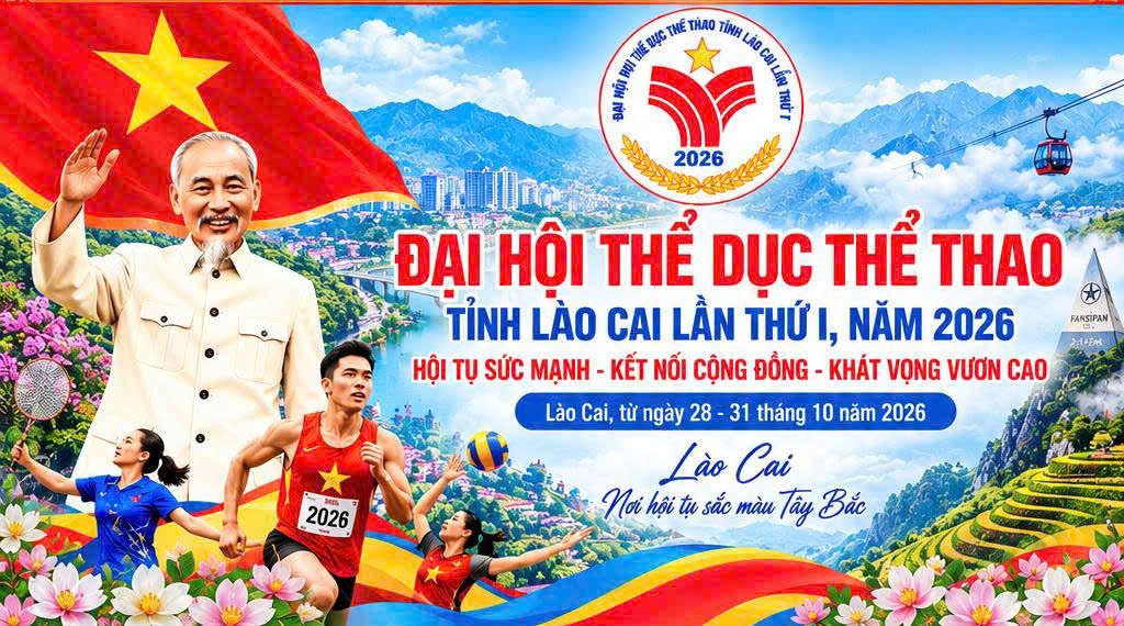 Đại hội Thể dục thể thao tỉnh L&agrave;o Cai lần thứ I đ&aacute;nh dấu bước ph&aacute;t triển mới của phong tr&agrave;o thể dục thể thao tỉnh L&agrave;o Cai sau hợp nhất