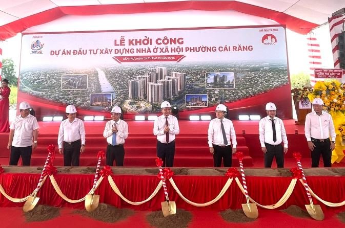 Nghi thức Lễ khởi công xây dựng dự án Nhà ở xã hội phường Cái Răng Nghi thức Lễ khởi công xây dựng dự án Nhà ở xã hội phường Cái Răng