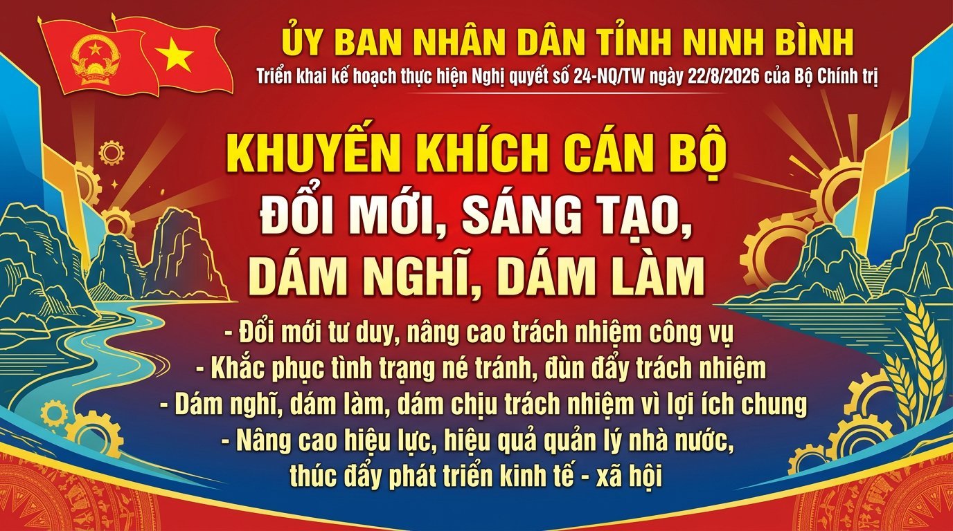 Ninh Bình khuyến khích cán bộ đổi mới, sáng tạo, dám nghĩ, dám làm - Hình 1