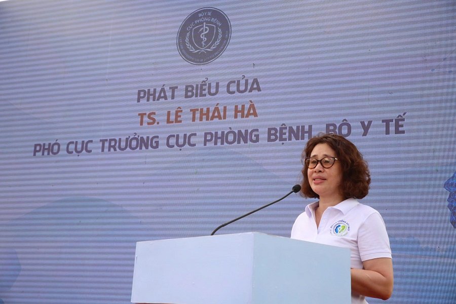 Tiến sĩ L&ecirc; Th&aacute;i H&agrave; - Ph&oacute; Cục trưởng Cục Ph&ograve;ng bệnh (Bộ Y tế) ph&aacute;t biểu tại chương tr&igrave;nh