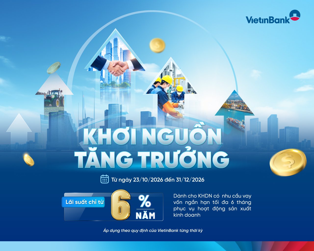 VietinBank triển khai chương trình “Khơi nguồn tăng trưởng”, lãi suất ưu đãi chỉ từ 6%/năm - Hình 1