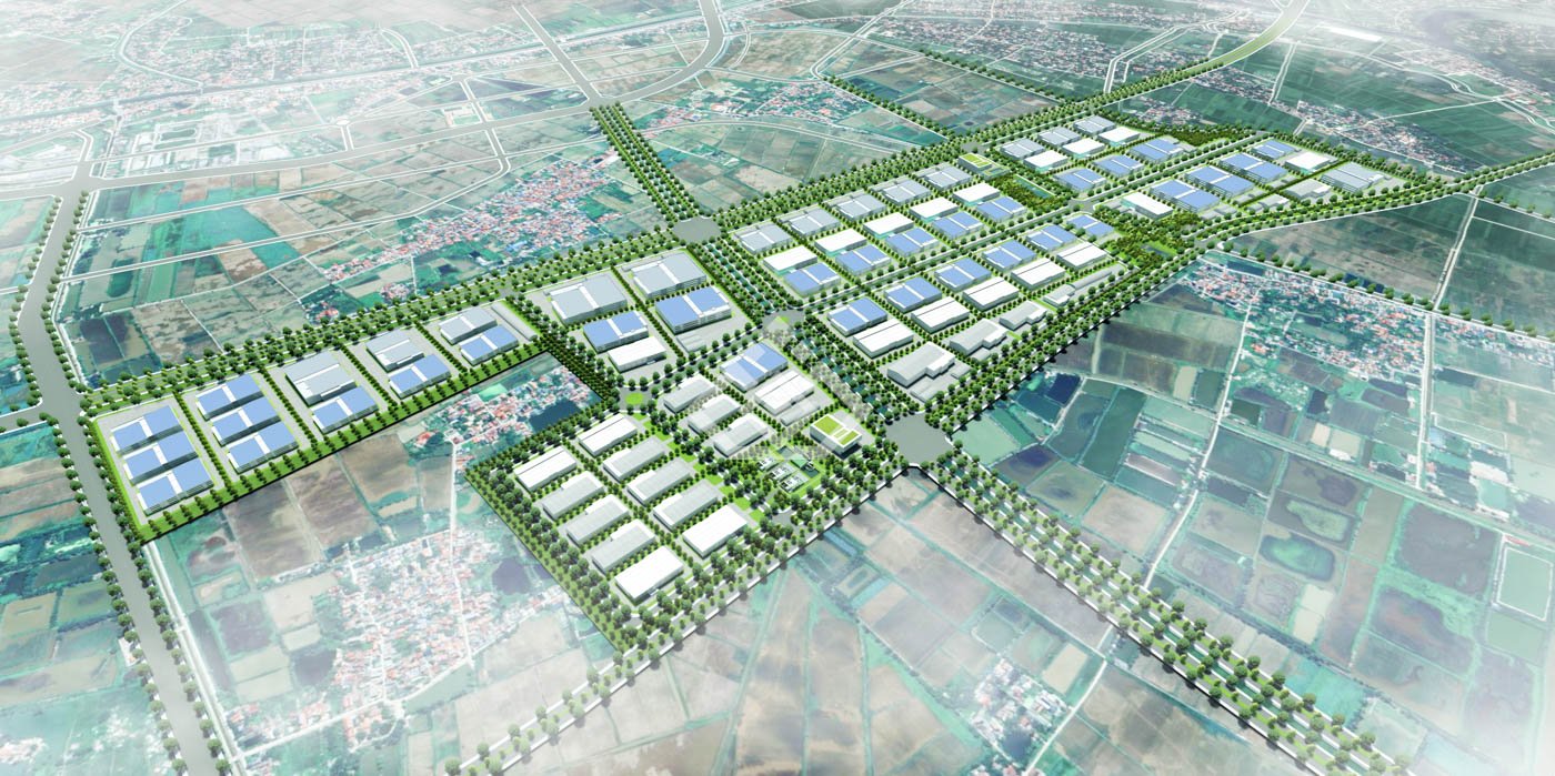 Phối cảnh 3D Khu C&ocirc;ng nghiệp hỗ trợ Đồng Văn III ph&iacute;a Đ&ocirc;ng đường cao tốc Cầu Giẽ &ndash; Ninh B&igrave;nh