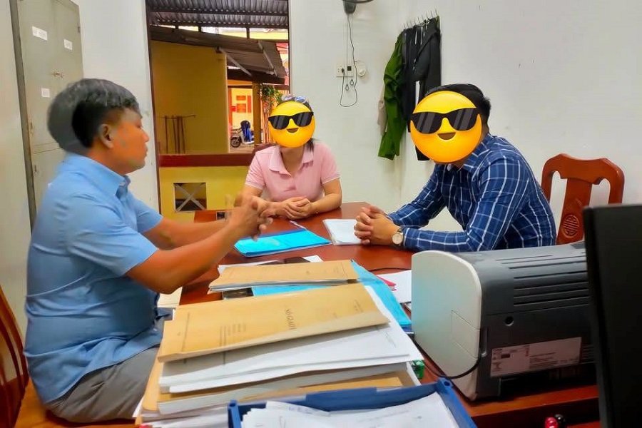 C&ocirc;ng an x&atilde; Cồn Ti&ecirc;n l&agrave;m việc với c&aacute;c đối tượng