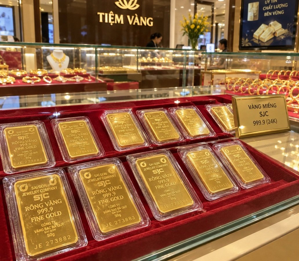 Gi&aacute; v&agrave;ng miếng SJC tăng 300.000 đồng/lượng