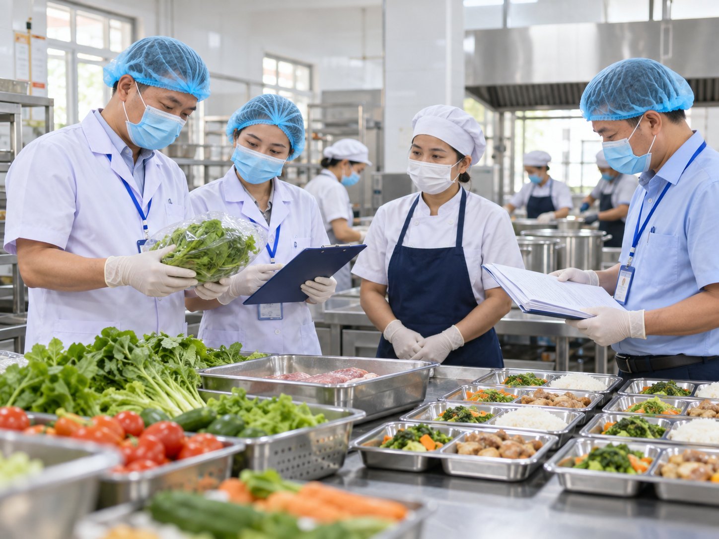 Bộ Y tế y&ecirc;u cầu tăng cường kiểm tra, gi&aacute;m s&aacute;t an to&agrave;n thực phẩm tại c&aacute;c cơ sở cung cấp suất ăn học đường. (Ảnh minh họa)