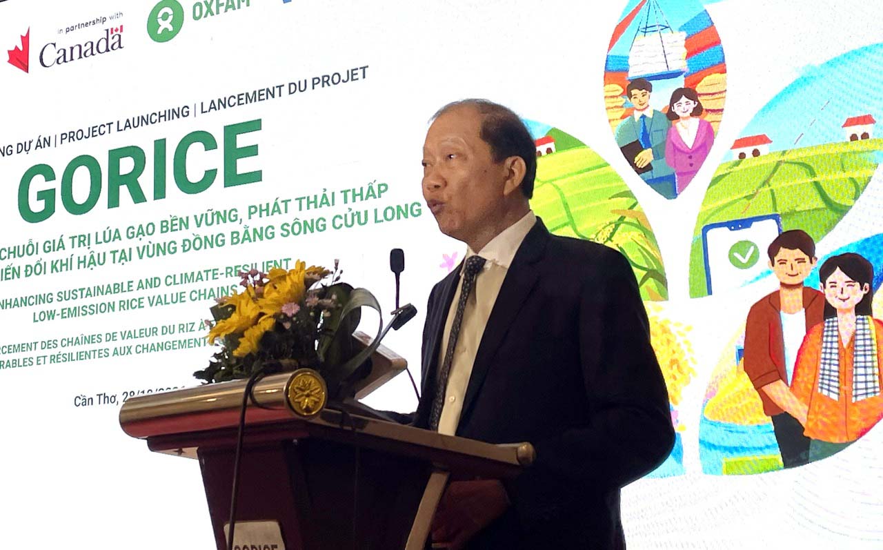 Ông Hoàng Quang Phòng phát biểu tại Lễ khởi động dự án GORICE Ông Hoàng Quang Phòng phát biểu tại Lễ khởi động dự án GORICE