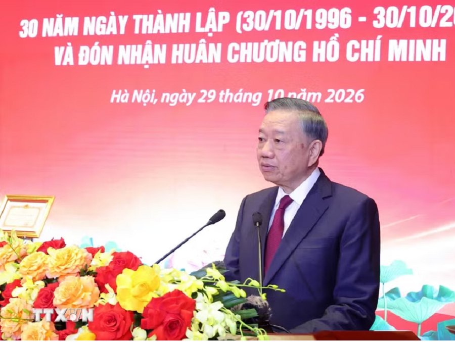 Tổng Bí thư, Chủ tịch nước Tô Lâm phát biểu chỉ đạo. (Ảnh: Văn Điệp/TTXVN) Tổng Bí thư, Chủ tịch nước Tô Lâm phát biểu chỉ đạo. (Ảnh: Văn Điệp/TTXVN)