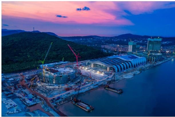 Công trình Trung tâm Hội nghị và triển lãm APEC đăng tăng tốc về đích Công trình Trung tâm Hội nghị và triển lãm APEC đăng tăng tốc về đích