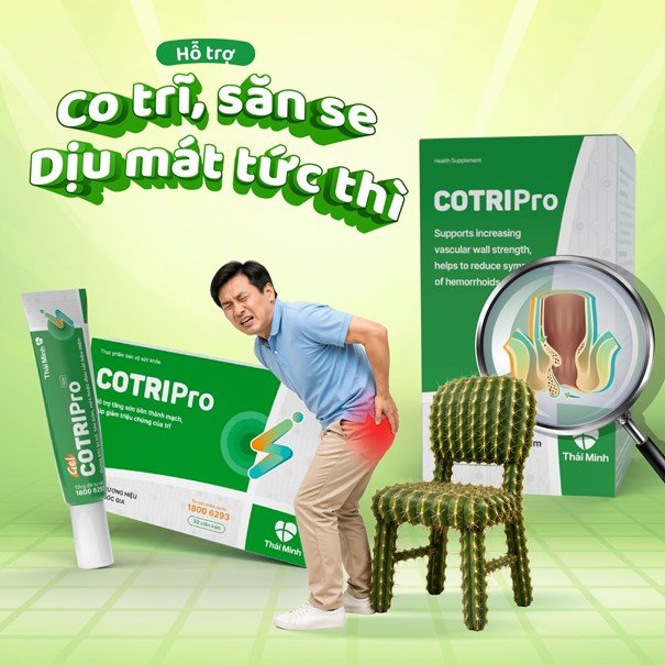 COTRIPro - Hỗ trợ co trĩ, săn se dịu mát tức thì COTRIPro - Hỗ trợ co trĩ, săn se dịu mát tức thì