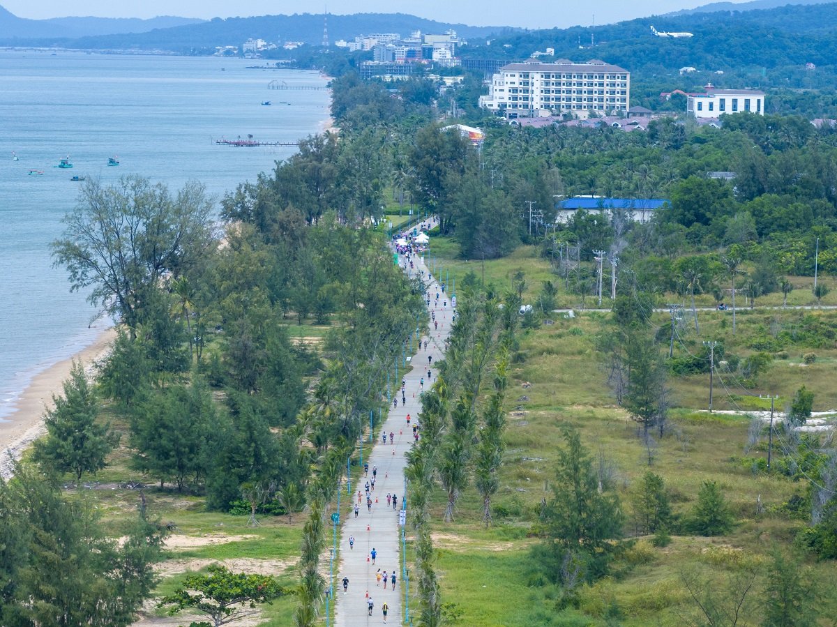 Phần thi chạy được diễn ra gần B&atilde;i Trường