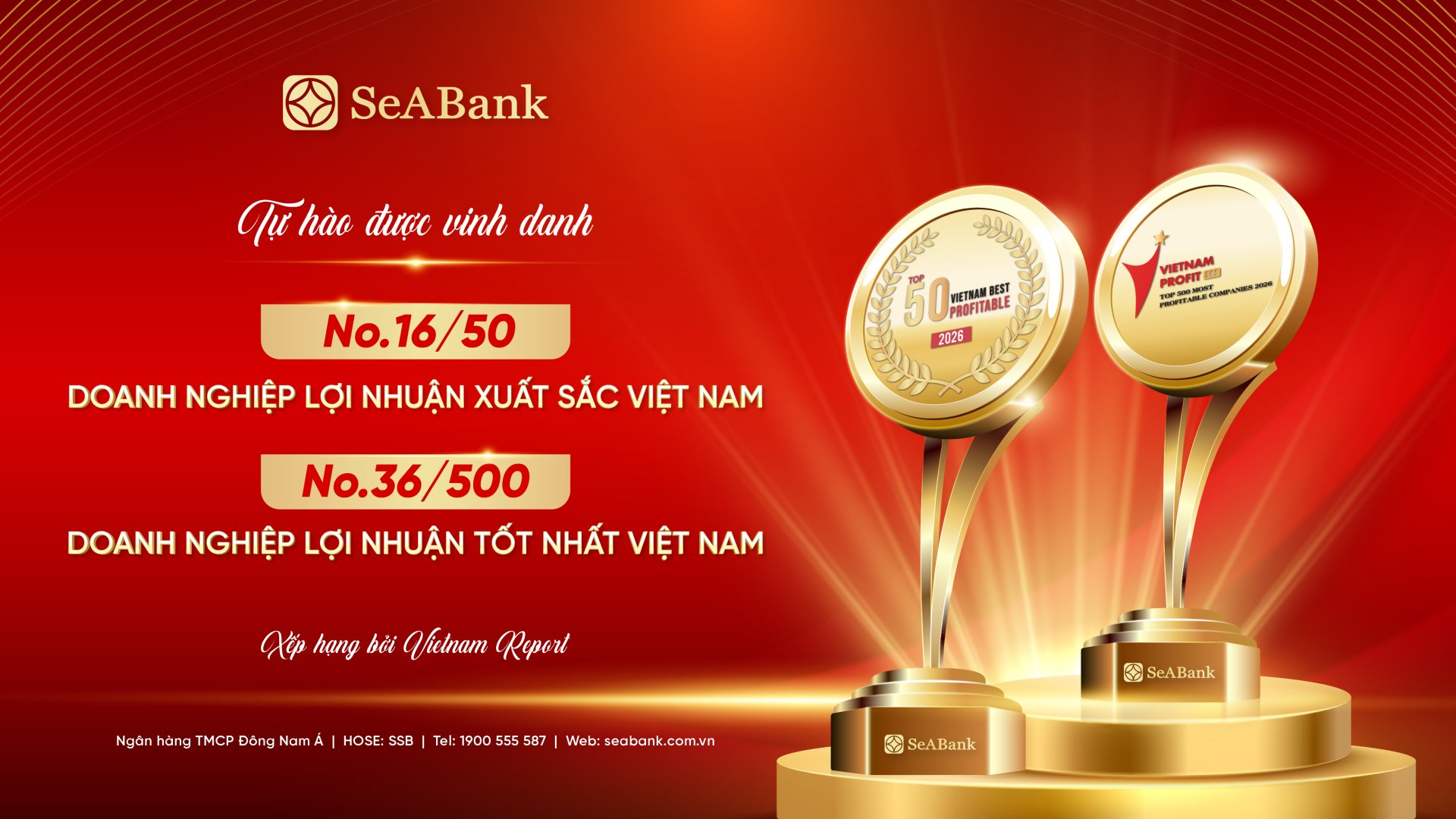 SeABank tiếp tục được vinh danh trong bảng xếp hạng Profit500 SeABank tiếp tục được vinh danh trong bảng xếp hạng Profit500
