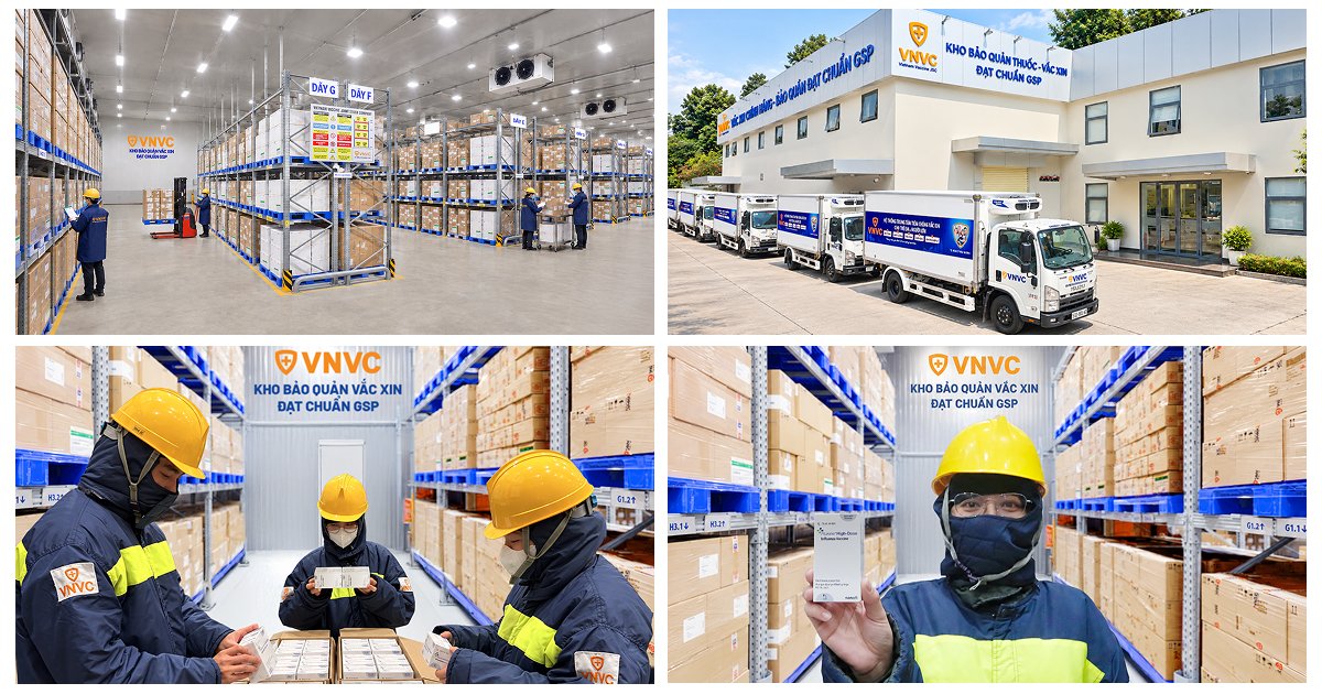 Vắc xin cúm chuyên biệt được VNVC bảo quản trong hệ thống kho lạnh, dây chuyền lạnh và xe vận chuyển lạnh đạt chuẩn GSP quốc tế, với nhiệt độ được giám sát tự động 24/24 giờ. Ảnh: VNVC Vắc xin cúm chuyên biệt được VNVC bảo quản trong hệ thống kho lạnh, dây chuyền lạnh và xe vận chuyển lạnh đạt chuẩn GSP quốc tế, với nhiệt độ được giám sát tự động 24/24 giờ. Ảnh: VNVC