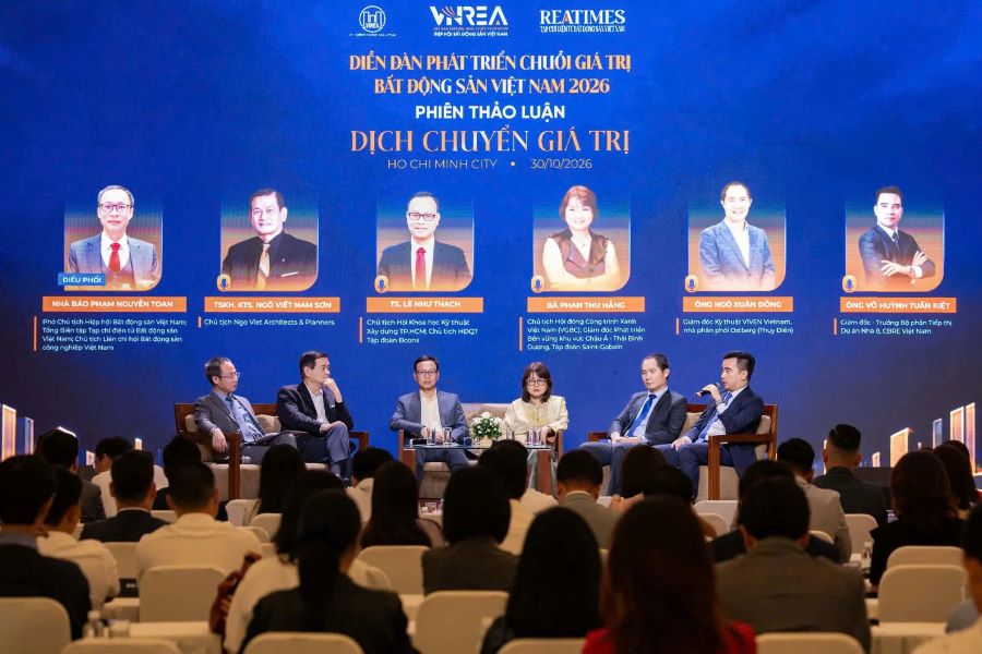 C&aacute;c chuy&ecirc;n gia tại Diễn đ&agrave;n Ph&aacute;t triển Chuỗi gi&aacute; trị Bất động sản Việt Nam năm 2026 với chủ đề 