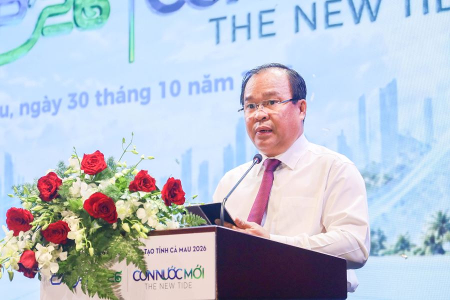 Ông Nguyễn Minh Luân, Phó Chủ tịch UBND tỉnh Cà Mau phát biểu khai mạc Ngày hội Khởi nghiệp và Đổi mới sáng tạo tỉnh Cà Mau năm 2026 (CamaUP’26) và Diễn đàn Đổi mới sáng tạo Việt Nam 2026, Ông Nguyễn Minh Luân, Phó Chủ tịch UBND tỉnh Cà Mau phát biểu khai mạc Ngày hội Khởi nghiệp và Đổi mới sáng tạo tỉnh Cà Mau năm 2026 (CamaUP’26) và Diễn đàn Đổi mới sáng tạo Việt Nam 2026,