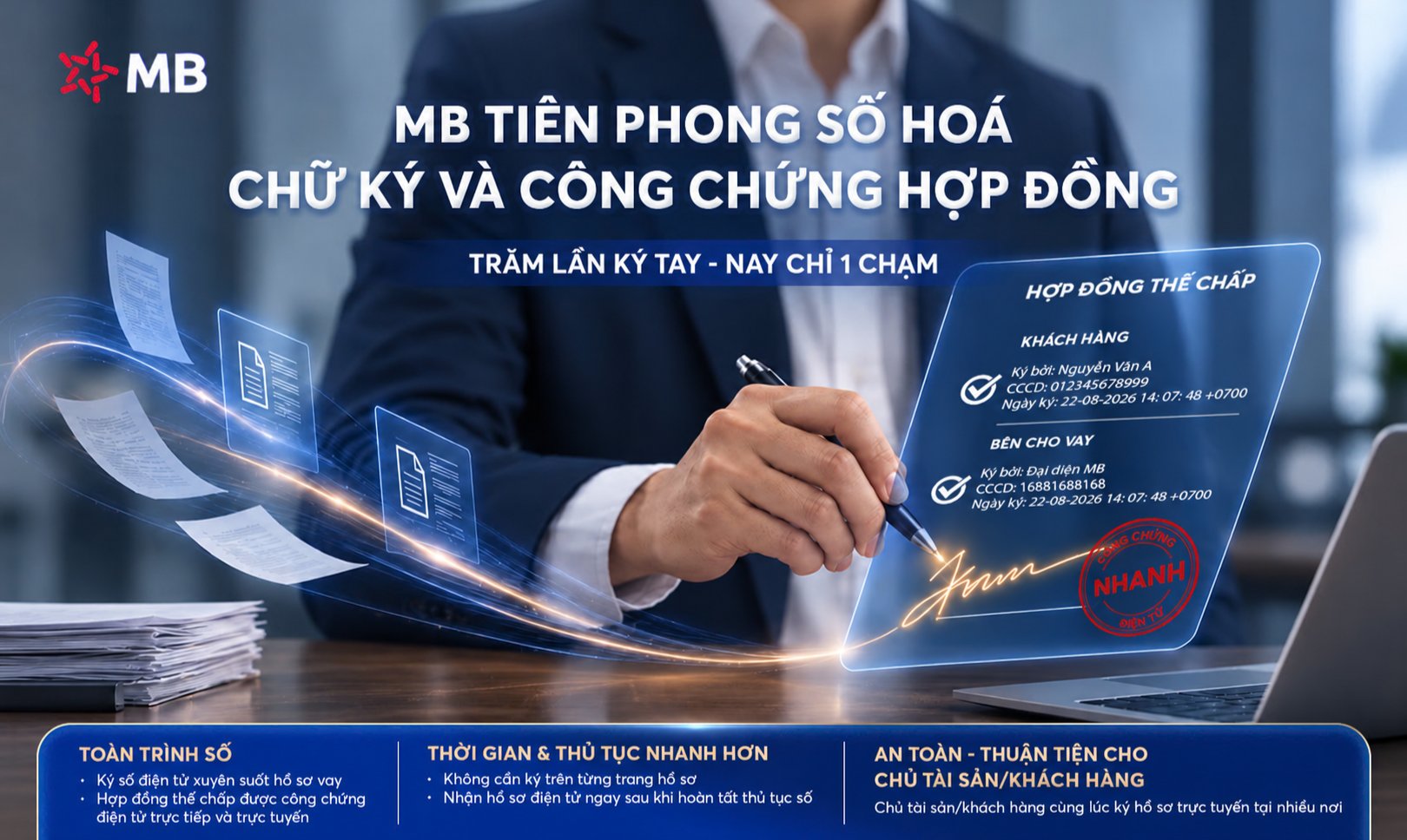 MB tiên phong ký số: Trăm lần ký tay – nay chỉ 1 chạm - Hình 1